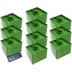 FloraFlex FF331 New Version 2.0 Top Feed 6 inch Dripper for Rockwool Cubes, (50-Pack), Green