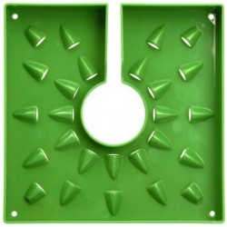 FloraFlex FF331 New Version 2.0 Top Feed 6 inch Dripper for Rockwool Cubes, (50-Pack), Green