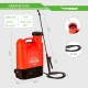 VIVOSUN 4 Gallon Battery Powered Backpack Sprayer Electric Pump Sprayer with Four Nozzles for Garden Lawn, Orange