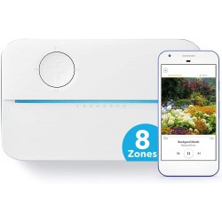 Rachio 3 Smart Sprinkler Controller, 8 Zone 3rd Generation, Alexa and Apple HomeKit Compatible with Hyperlocal Weather Intelligence Plus and Rain, Freeze and Wind Skip