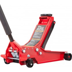 BIG RED AT84007R Torin Hydraulic Low Profile Service/Floor Jack with Dual Piston Quick Lift Pump, 4 Ton (8,000 lb) Capacity, Red