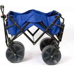 Mac Sports Collapsible Heavy Duty All Terrain Beach Utility Wagon with Table