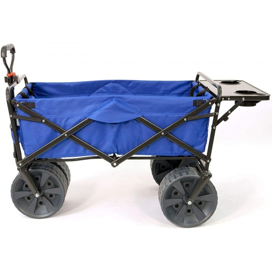 Mac Sports Collapsible Heavy Duty All Terrain Beach Utility Wagon with Table