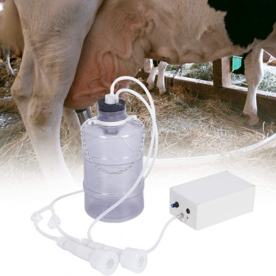 Dioche Electric System Cow Milker Electric Milking Machine, Milking Machine, Vacuum Pump Regulator Set Milk Suction Tank for Milking Machine Electric System(U.S. regulations)