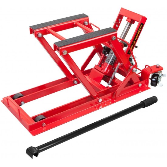 BIG RED T64017 Torin Hydraulic Powersports Lift Jack (Motorcycle, ATV, UTV, Snowmobile): 3/4 Ton (1,500 lb) Capacity, Red