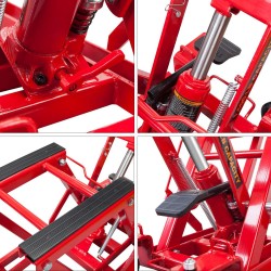 BIG RED T64017 Torin Hydraulic Powersports Lift Jack (Motorcycle, ATV, UTV, Snowmobile): 3/4 Ton (1,500 lb) Capacity, Red