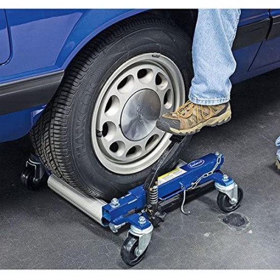 Eastwood Auto Moving Portable Wheel Dolly Hydraulic Foot Pump Hand Truck Heavy Duty Positioning Tire Lift 2 Piece Set