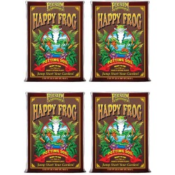 FoxFarm FX14047 Happy Frog pH Adjusted Organic Plant Garden Potting Soil Mix Bag, 2 Cubic Feet (4 Pack)