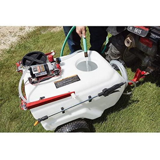 NorthStar Tow-Behind Trailer Boom Broadcast and Spot Sprayer - 31-Gallon Capacity, 2.2 GPM, 12 Volt DC