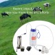 Electric Milking Machine Kit,2L Minitype Portable Double Head Vacuum-Pulse Pump Cow Milking Device Milker Impulse with Vacuum Pump for Agricultural Sheep Cows Cattle Optional Milking Machine(US)