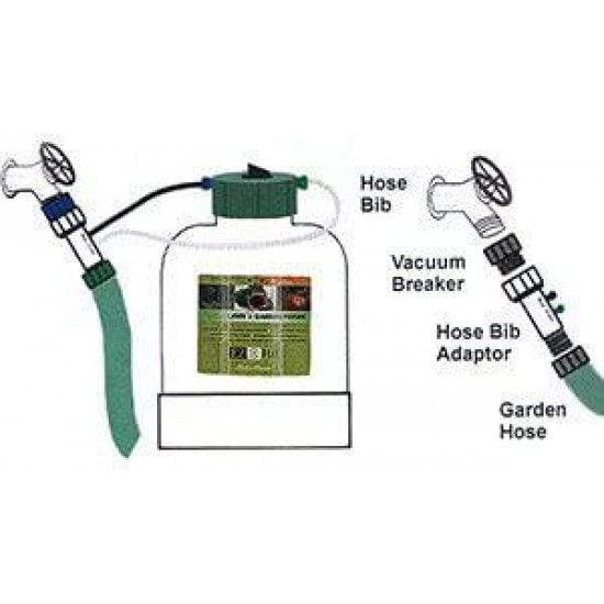 EZ-FLO 2020-HB 2 Gallon Low Pressure Hose Bib and Drip Connection Fertilizer Injector System (7.5 Liter)