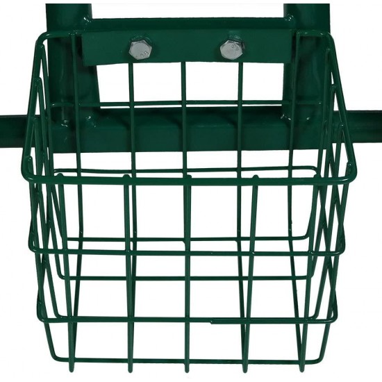 Sunnydaze Garden Cart Rolling Scooter with Extendable Steering Handle, Swivel Seat & Utility Basket, Green