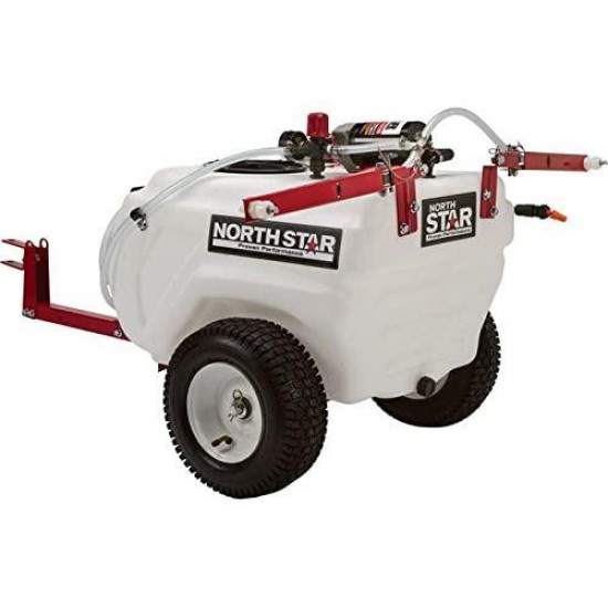 NorthStar Tow-Behind Trailer Boom Broadcast and Spot Sprayer - 21-Gallon Capacity, 2.2 GPM, 12 Volt DC