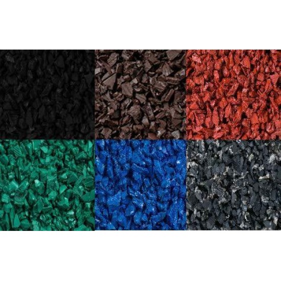 Playsafer Rubber Mulch Nuggets Protective Flooring for Playgrounds, Swing-Sets, Play Areas, and Landscaping (1,000 LBS - 39 CU. FT, Black)