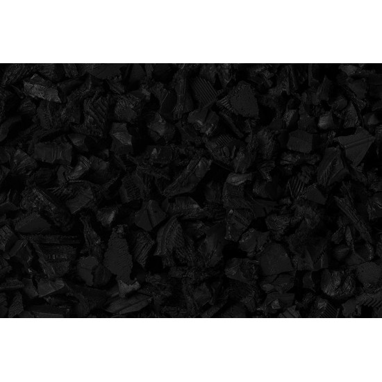 Playsafer Rubber Mulch Nuggets Protective Flooring for Playgrounds, Swing-Sets, Play Areas, and Landscaping (1,000 LBS - 39 CU. FT, Black)