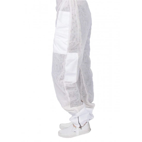 Ventilated Beekeeping Suit and Bee Family Stickers - YKK Metal Zippers - Men & Women - Total Protection - Self-Supporting Round Veil for Beekeepers - Easily Take On & Off - 8 Pockets (Medium)