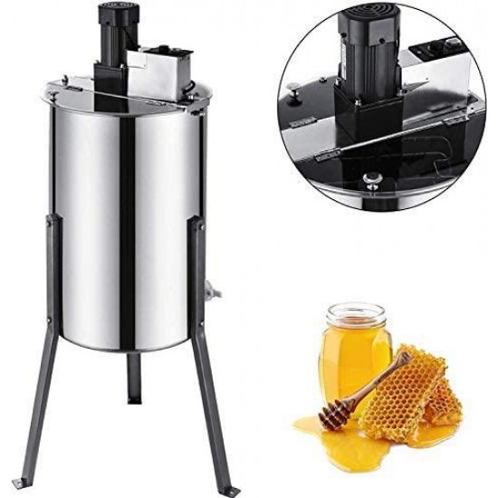 BestEquip 3 Frame Electric Extractor Stainless Steel Spinner Bee Honey Extraction Separator Beekeeping Equipment with Sta