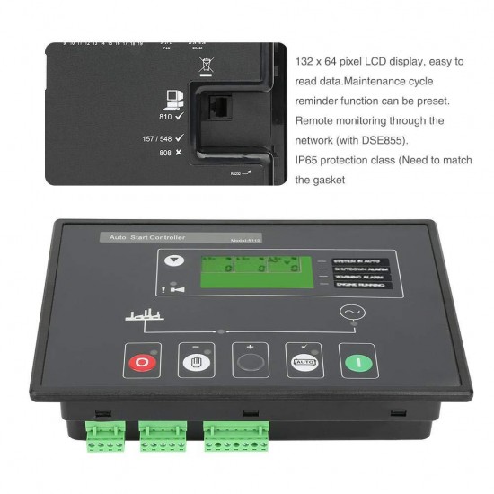 Nitrip DSE5110 Generator Electronic Controller Module Control Panel LCD Display