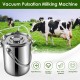 7L Electric Milking Machine, Stainless Steel Bucket Pulsation Vacuum Pump Milker, Automatic Livestock Milking Equipment for Cow, Goat, Sheep,Camel, Donkey