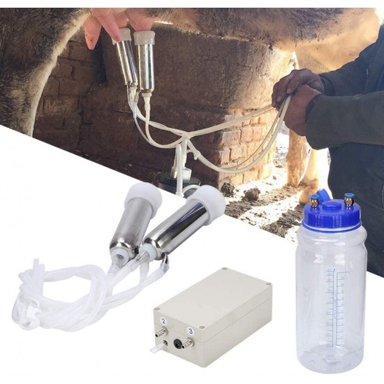 Cuque Mini Electric Pulse Cow Milking Machine Electric Pulse Cow Milking Machine, Milking Machine for Cow, Milking(American Standard (100-240v))