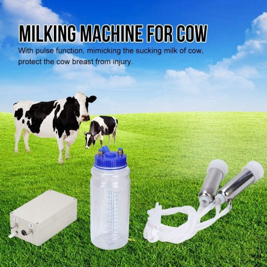 Cuque Mini Electric Pulse Cow Milking Machine Electric Pulse Cow Milking Machine, Milking Machine for Cow, Milking(American Standard (100-240v))