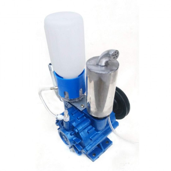 1440rpm Portable Electric Vacuum Pump Milk Machine Fit for Cow Goat Milking Milker Bucket Tank Barrel Fast Speed Milking 250L/min with Belt Pulley Milker