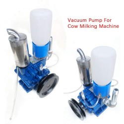 1440rpm Portable Electric Vacuum Pump Milk Machine Fit for Cow Goat Milking Milker Bucket Tank Barrel Fast Speed Milking 250L/min with Belt Pulley Milker