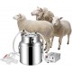 SEAAN 14L Electric Milking Machine for Goats Pulsation Vacuum Pump Milker for Sheep Automatic Stainless Steel Livestock Milking Equipment for Farm Household Food Silicone Grade Hose