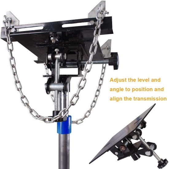 Iglobalbuy 2 Stage 1100lb Adjustable Height Hydraulic Telescoping Transmission Jack with Pedal 360° Swivel Wheel Lift Hoist