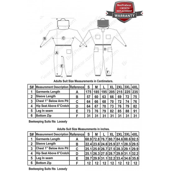 SRVG- 3X Layer Ultra Ventilated Safety with Free Gloves Protective Unisex White Fabric Mesh Beekeeping Suit Beekeeper Suit Outfit Round Veil