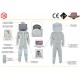 SRVG- 3X Layer Ultra Ventilated Safety with Free Gloves Protective Unisex White Fabric Mesh Beekeeping Suit Beekeeper Suit Outfit Round Veil