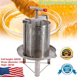 DYRABREST Bee Honey Press Extractor Stainless Steel Household Manual Honey Press Wax Press Beekeeping Tool Hand Crank Centrifuge Beekeeping Machine