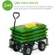 Best Choice Products Heavy-Duty Steel Garden Wagon Lawn Utility Cart w/ 400lb Weight Capacity, Removable Sides, Long Handle, and 10in Tires - Green