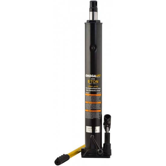 Omega Lift 44980 8 Ton Long Ram Hydraulic Jack for Engine Hoist and Shop Cranes Lift