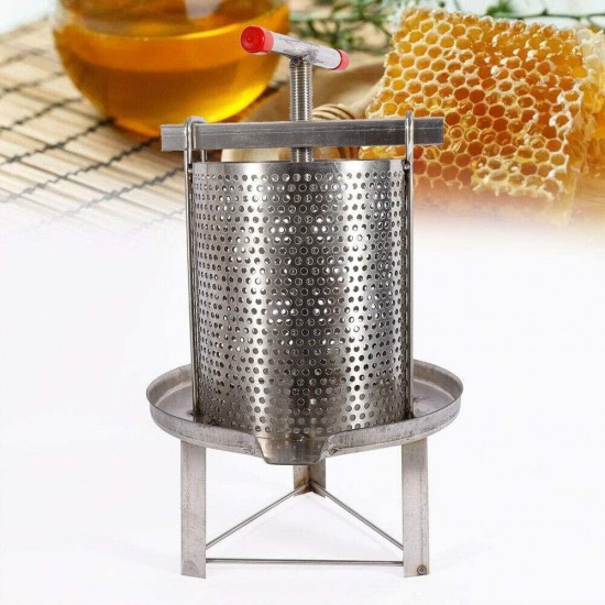 Manual Oil Bee Honey Press Presser Wax Honey Press Extractor 304# Stainless Steel Tool Diameter 24cm