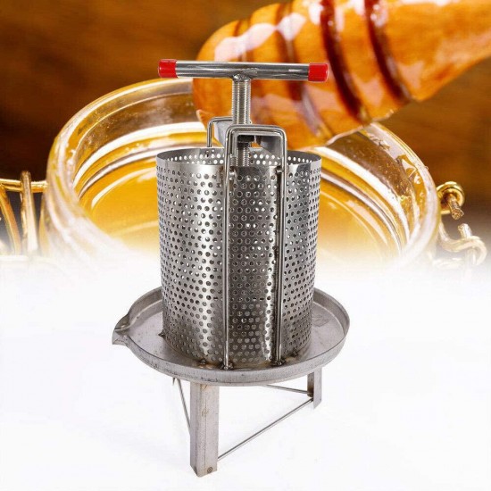 Honey Press Extractor Stainless Steel Household Manual Honey Press Rustproof Beekeeping Machine Handy Beekeeping Tool