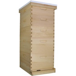 Amish Made in USA Complete Langstroth Bee Hive Includes Frames and Foundations (2 Deep, 3 Medium)