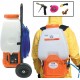 PetraTools Powered Backpack Sprayer with Custom Fitted Cart and 100 Foot Commercial Hose, 2 Hoses Included, Commercial Quality Heavy Duty Sprayer (6.5 Gallon Cart Sprayer)