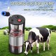 QHWJ Cow Milking Machine Electric Vacuum Milker Dairy Farm Equipment with 2L Stainless Steel Milk Barrel, 2 Teat Cups and Cleaning Brush