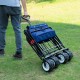 BEAU JARDIN Folding Wagon Cart 300 Pound Capacity Collapsible Utility Camping Grocery Canvas Sturdy Portable Rolling Lightweight Buggies Outdoor Garden Sport Heavy Duty Shopping Wide All Terrain Wheel