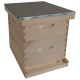 Complete Beehive Kit 10 Frame by ApiHex | 1 Deep 1 Medium Body with Wood Frames, Waxed Plastic Foundations and Hive Components - Beekeeping Honey Production (Full Beehive with Medium Super)