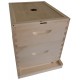 Complete Beehive Kit 10 Frame by ApiHex | 1 Deep 1 Medium Body with Wood Frames, Waxed Plastic Foundations and Hive Components - Beekeeping Honey Production (Full Beehive with Medium Super)