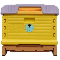 LANGLANG Plastic Insulated bee hive Box kit langtroth Size fit for 10 Full Frame Beekeeping Supplies Without Frame (Yellow)