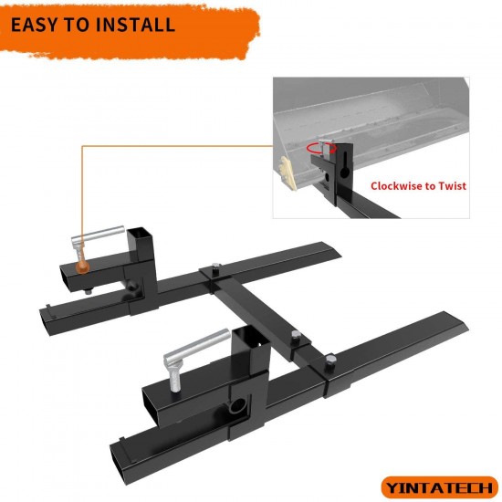 YINTATECH Clamp on Heavy Duty Pallet Forks 43