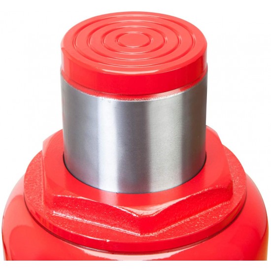 BIG RED T95007 Torin Hydraulic Stubby Low Profile Welded Bottle Jack, 50 Ton (100,000 lb) Capacity, Red