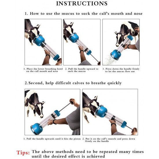 ZHFEISY Calf Assisted Breathing Pump Calf Respirator Breathing Tool Farm Accessories for Improving Calf Survival Rate