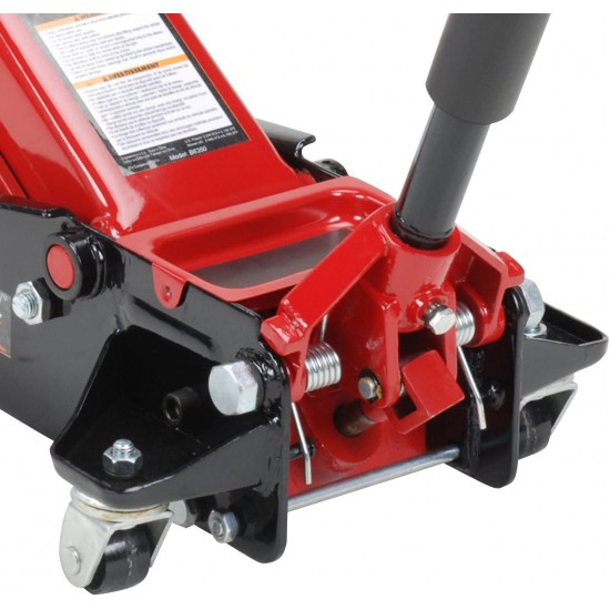 Blackhawk B6350 Black/Red Fast Lift Service Jack - 3.5 Ton Capacity