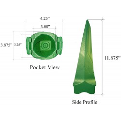 5 - Esco Style Super V Excavator Bucket, Single Tiger Rock Tooth - V33VY