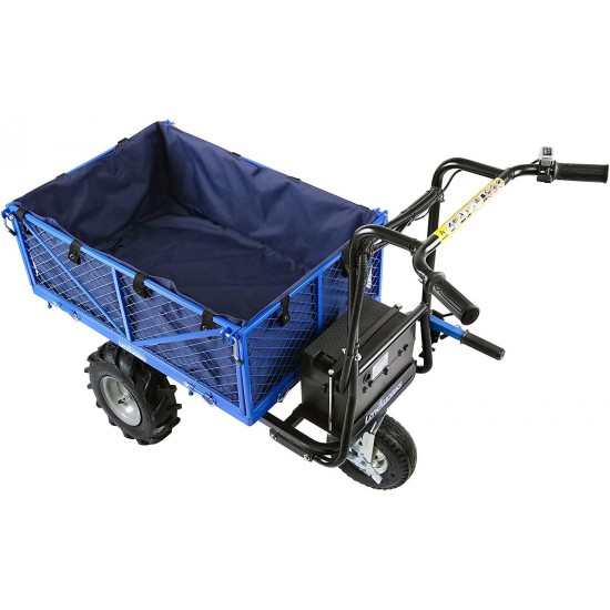 Landworks Tarp Liner Debris Dirt Material Transport Hauler Carry Bag 500 Lbs (Pounds) Max Load Capacity Super Heavy Duty Accessory for Electric Wheelbarrow/Wagon/Utility Cart