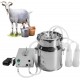 QHWJ Electric Goats Sheep Cows Milker Machine Pulsation Vacuum Small Family Farm Milking Kit with 5L Stainless Steel Milk Barrel,for Goat